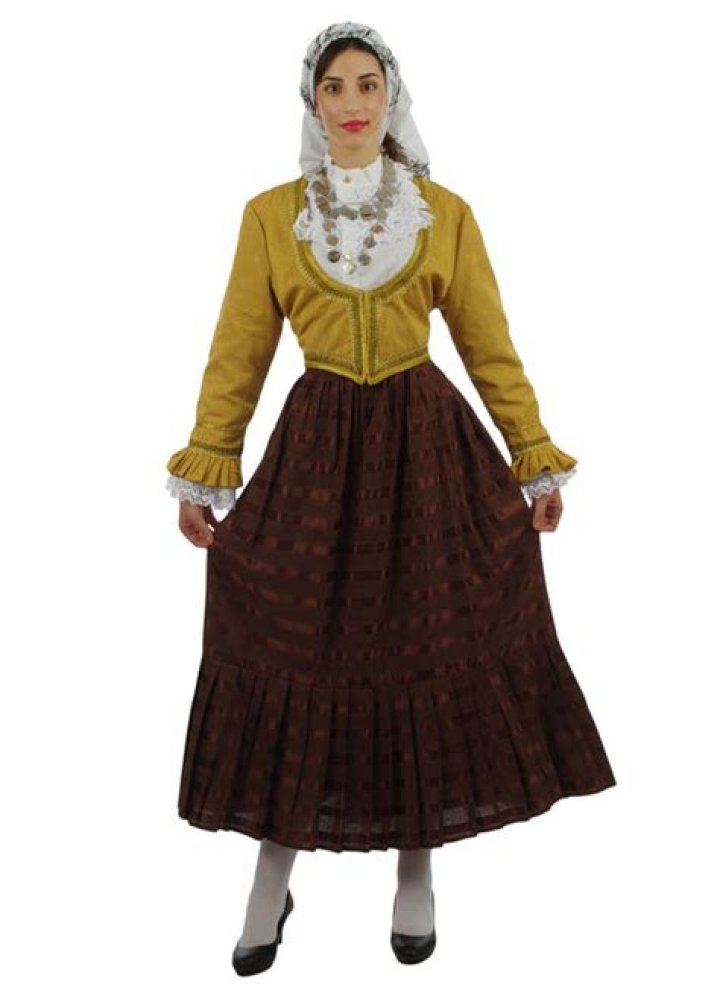 Greek Costume Aegean Island Traditional Woman — Blessed Celebration