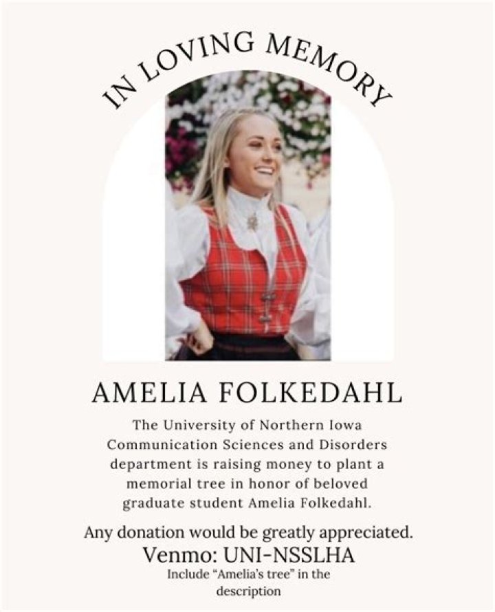 Amelia Folkedahl Death, University of Northern Lowa Student