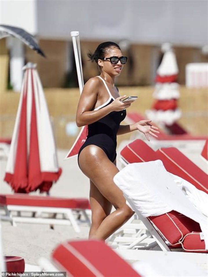 Lori Harvey in Bathing Suit Wears "Sunnies" Poolside  — Celebwell