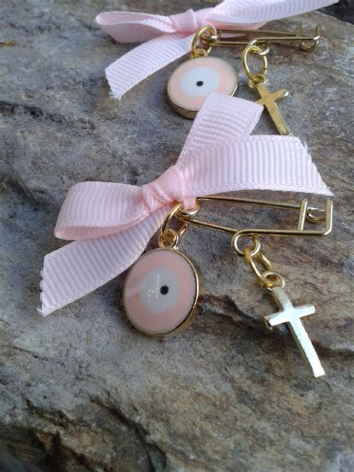 Personalized Greek Orthodox Baptism Martyrika Witness Pins — Blessed Celebration